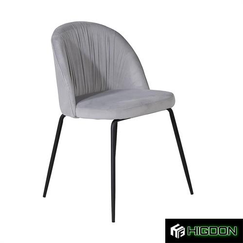 Light Grey Velvet Dining Chair