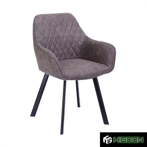 Dark Grey Upholstered Dining Armchair