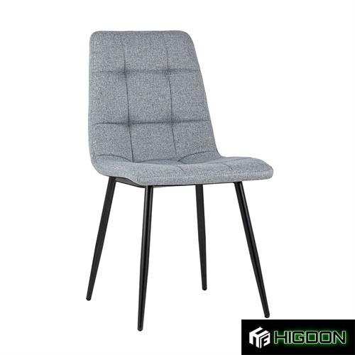 Modern cheap grey fabric dining cafe chair