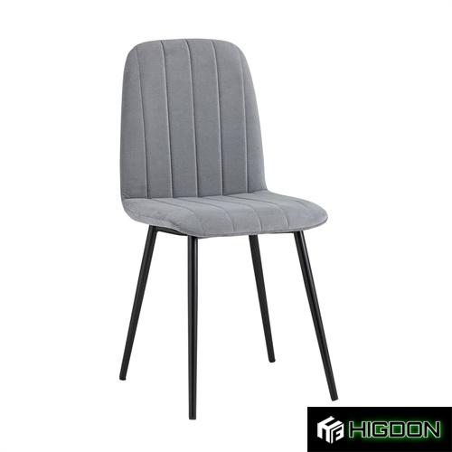 Dark Grey Velour Dining Chair