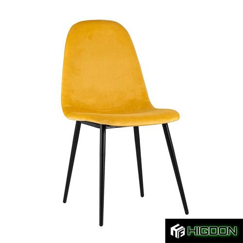 Yellow Velvet Dining Chair