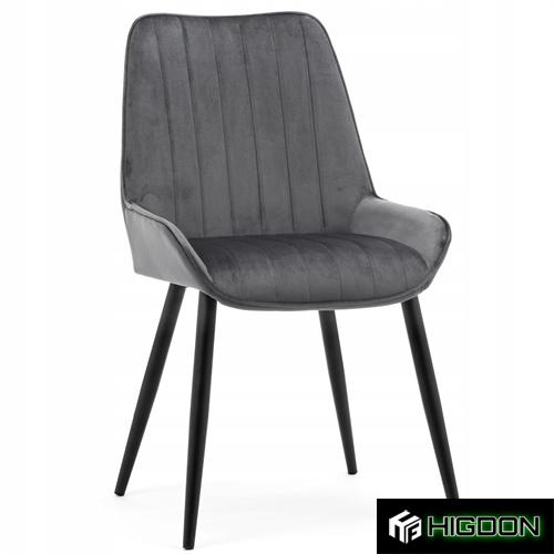 Dark Grey Velvet Dining Chair