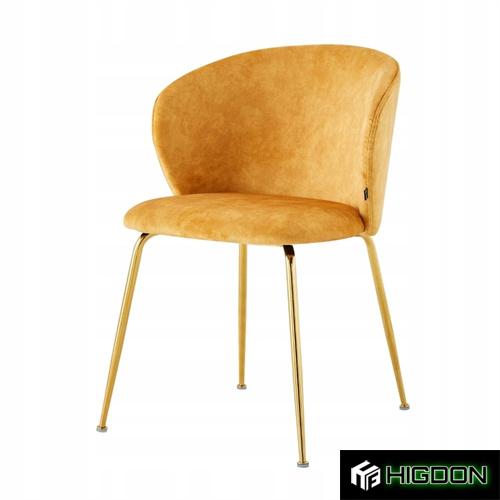 Curved back upholstered dining chair