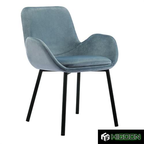 Contemporary upholstered dini ng armchair with cushion