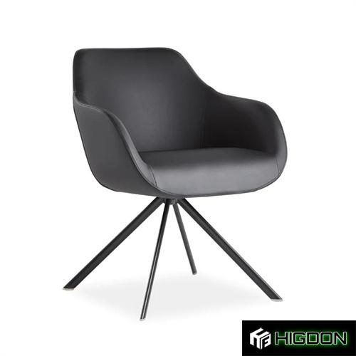 ​Upholstered Seat Armchair with Cross Metal Feet