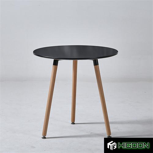 Black Round MDF Top Dining Table