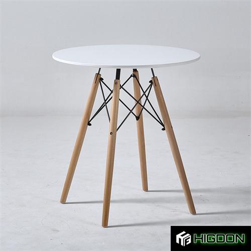 White round MDF dining table