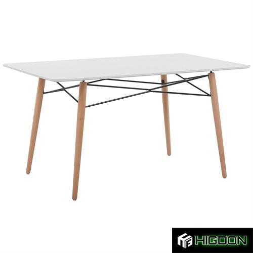 Rectangle white MDF dining table