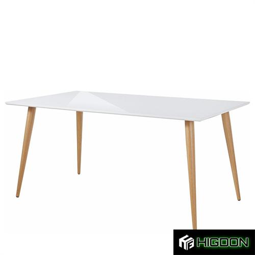 Rectangle white dining table