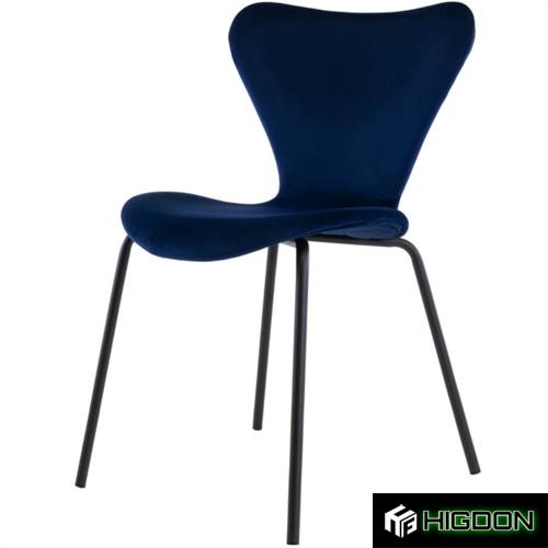 Navy blue velvet 7 series chair