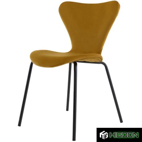 Yellow velvet 7 series chair