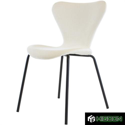 Luxurious white velvet 7 Series Chair