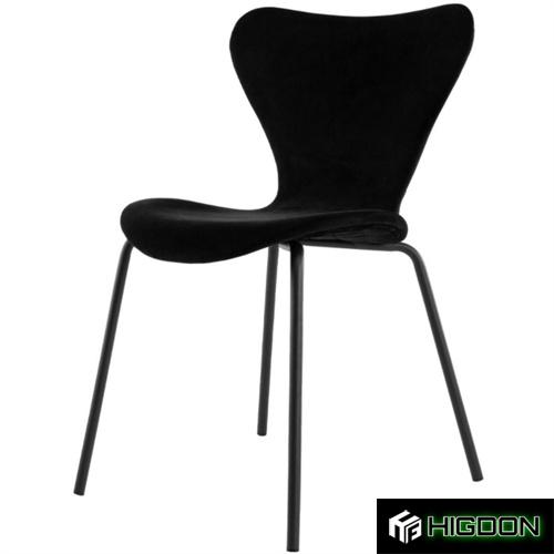 Luxurious black velvet 7 Series Chair