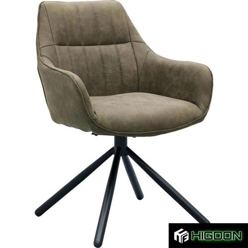 Rotatable deep green upholstered seat armchair