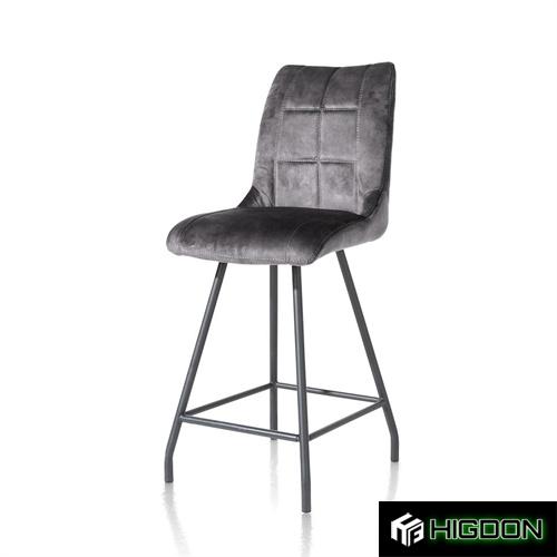 Upholstered bar stool with footrest