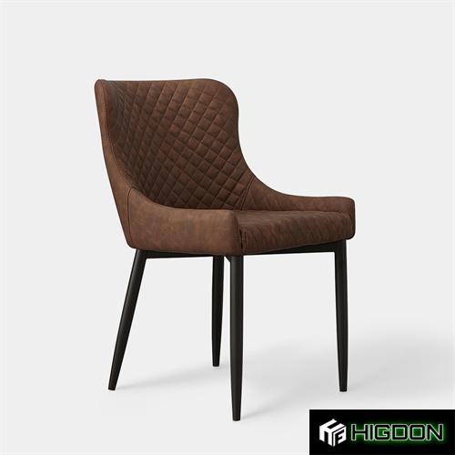 Brown Upholstered Dining Chair