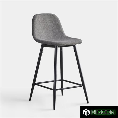 Grey fabric bar stool