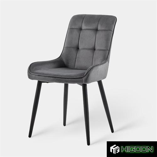 Comfort grey velvet dining chair